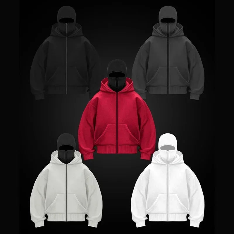 RedlineWall Balaclava Hoodie – Bluza z Kapturem i Maską
