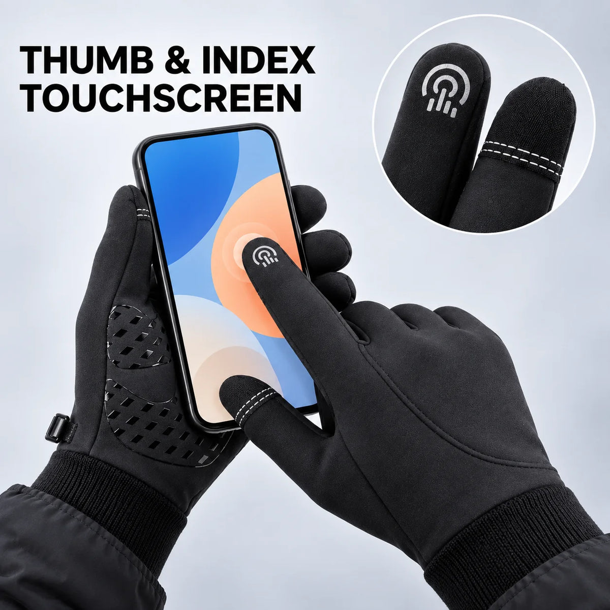 **RedlineWall™ Thermal Grip Gloves – Rękawiczki Termiczne Touchscreen**