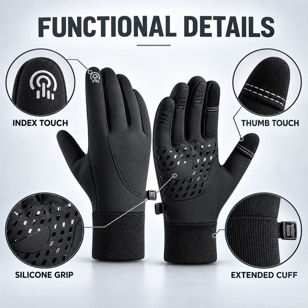 **RedlineWall™ Thermal Grip Gloves – Rękawiczki Termiczne Touchscreen**