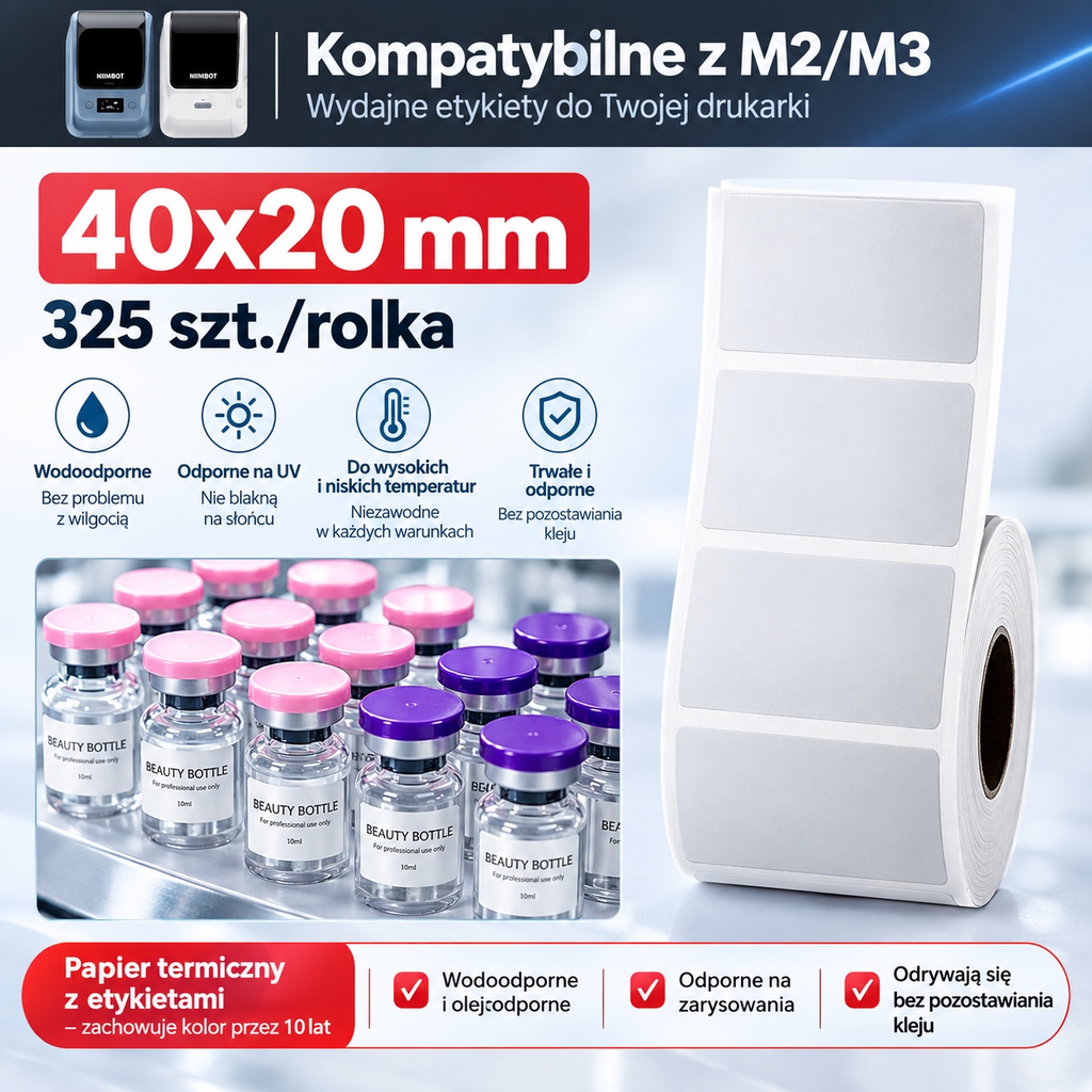 Niimbot M2 – Przenośna Drukarka Etykiet 300 DPI z Drukiem Kolorowym